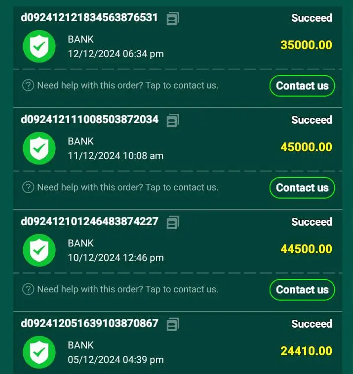 payment proof